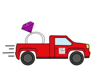 sdj delivery car logo jewellery