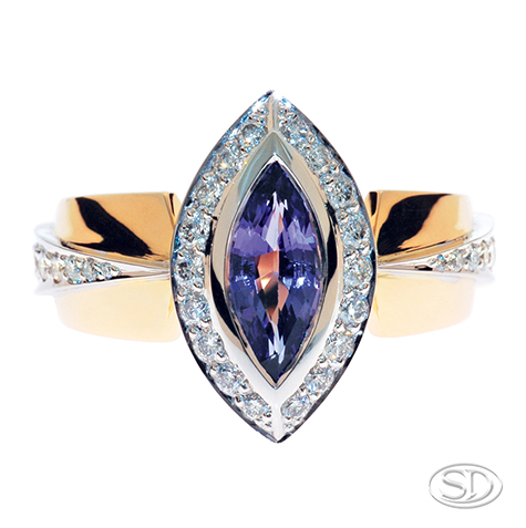 Adara – tanzanite dress ring - Stephen Dibb Jewellery