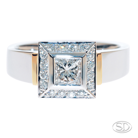 Marilou  princess Cut diamond Dress Ring - Stephen Dibb Jewellery